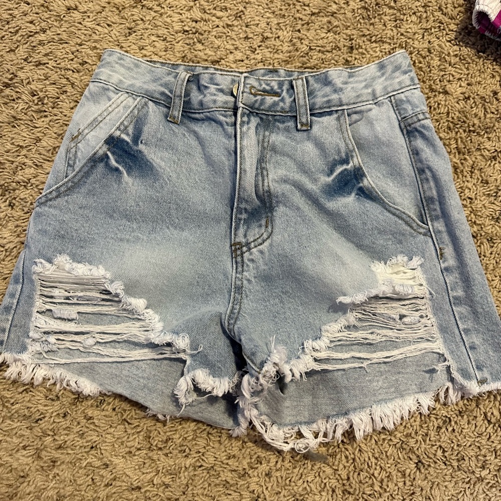 High rise jean shorts size xs